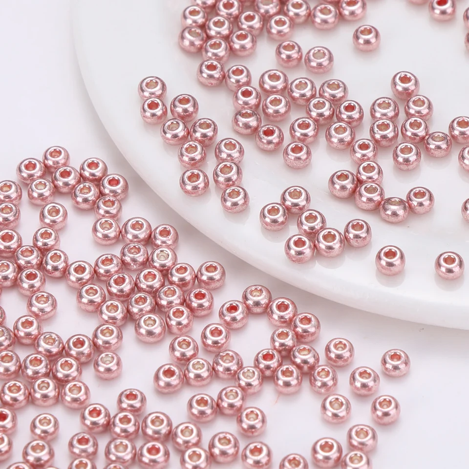 200 Pezzi Perle Sfuse Rotonde Miste Colorate Di 4mm Di Colore Blu Per - Foto 2