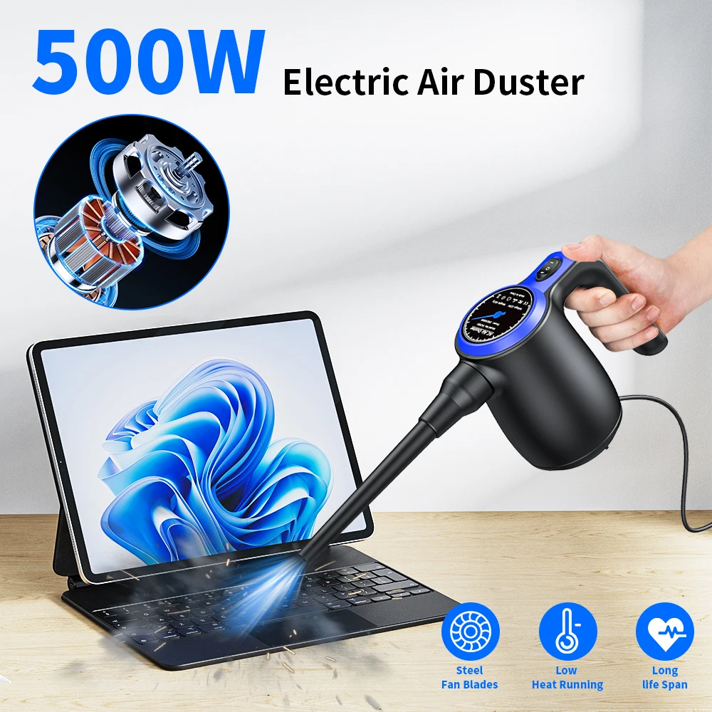 Limpador Elétrico Comprimido Air Duster para Limpeza do Computador Air Pump Paper Hair Cleaner Home Desktop Blow Dust 500w
