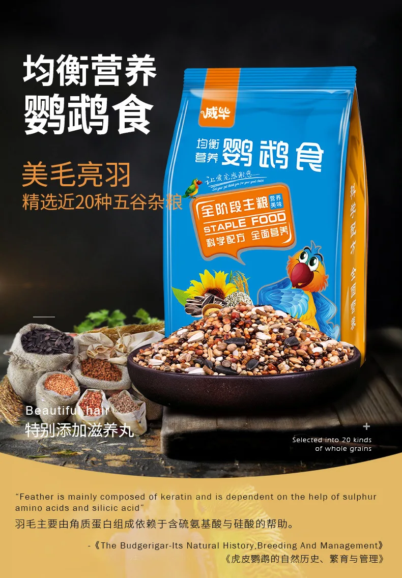 Smart Parrot Food Natural Food for Parrots Good fir Feather Premium Blend of Seeds