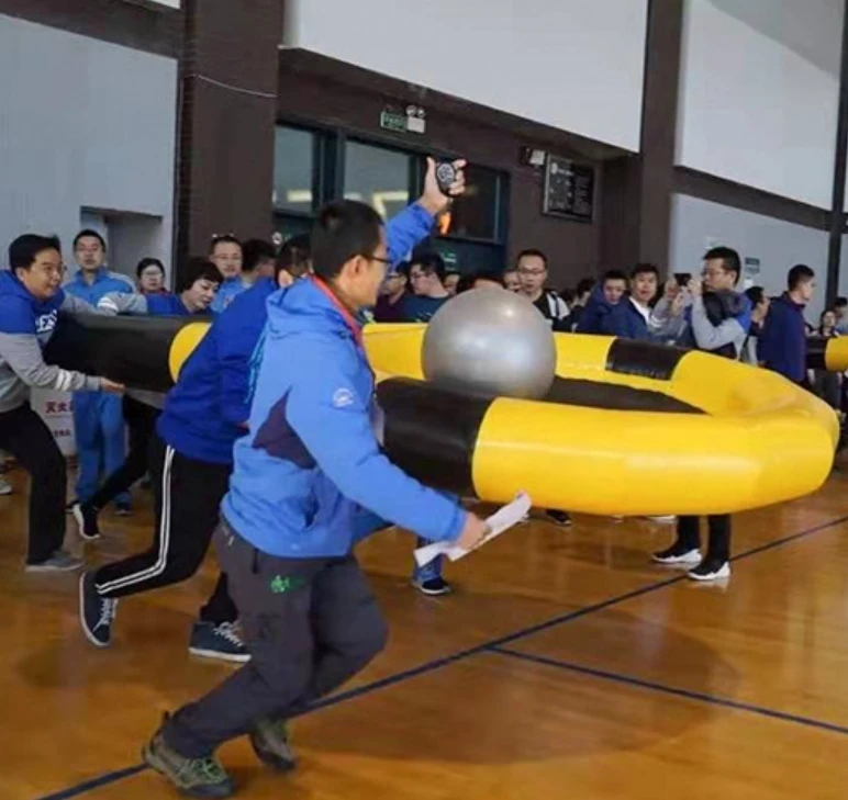 Outdoor Sport Inflatable Team Building Game Giant Inflatable Tennis Racket/large Tennis Racquet for Play