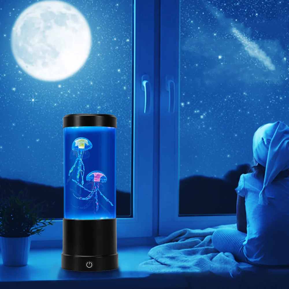Color Changing Jellyfish Lamp Usb/Battery Powered Table Night Light Children'S Gift Home Bedroom Decor Boys Girls Birthday Gifts 2