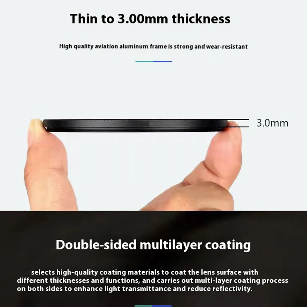 Lens Filter Photography MC HD Lens UV Filter Ultra Slim Camera Accessories 37 40.5 43 46 49 52 55 58 62 67 72 77 82 86 95 mm 3