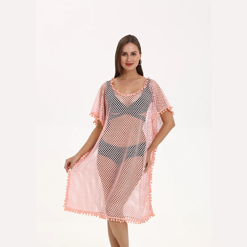 

Пляжная накидка плащ женское пончо шарф пляжное праздничное весенне-летнее женское ажурное пляжное пальто солнцезащитный чехол P2