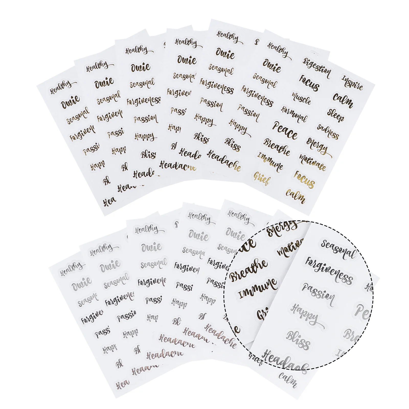 

10 Sheets Bottles Labels Essential Oil Bottle Stickers Stickers Accessories