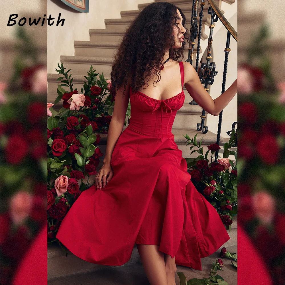 

Bowith Evening Dress Wedding Party Elegant Red Dresses for Women Prom Homecoming Gala Dress Cocktail Party vestidos2024New