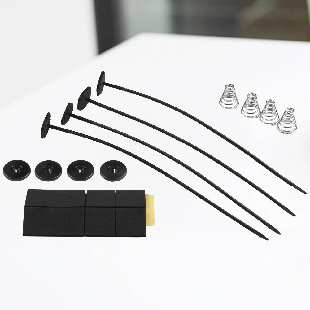 Car Electric Fan Mount Kit 4 Mounting Feet Electric Radiator Fan Installation Kit 4 Springs for Car Vehicle Electric Cooling Fan