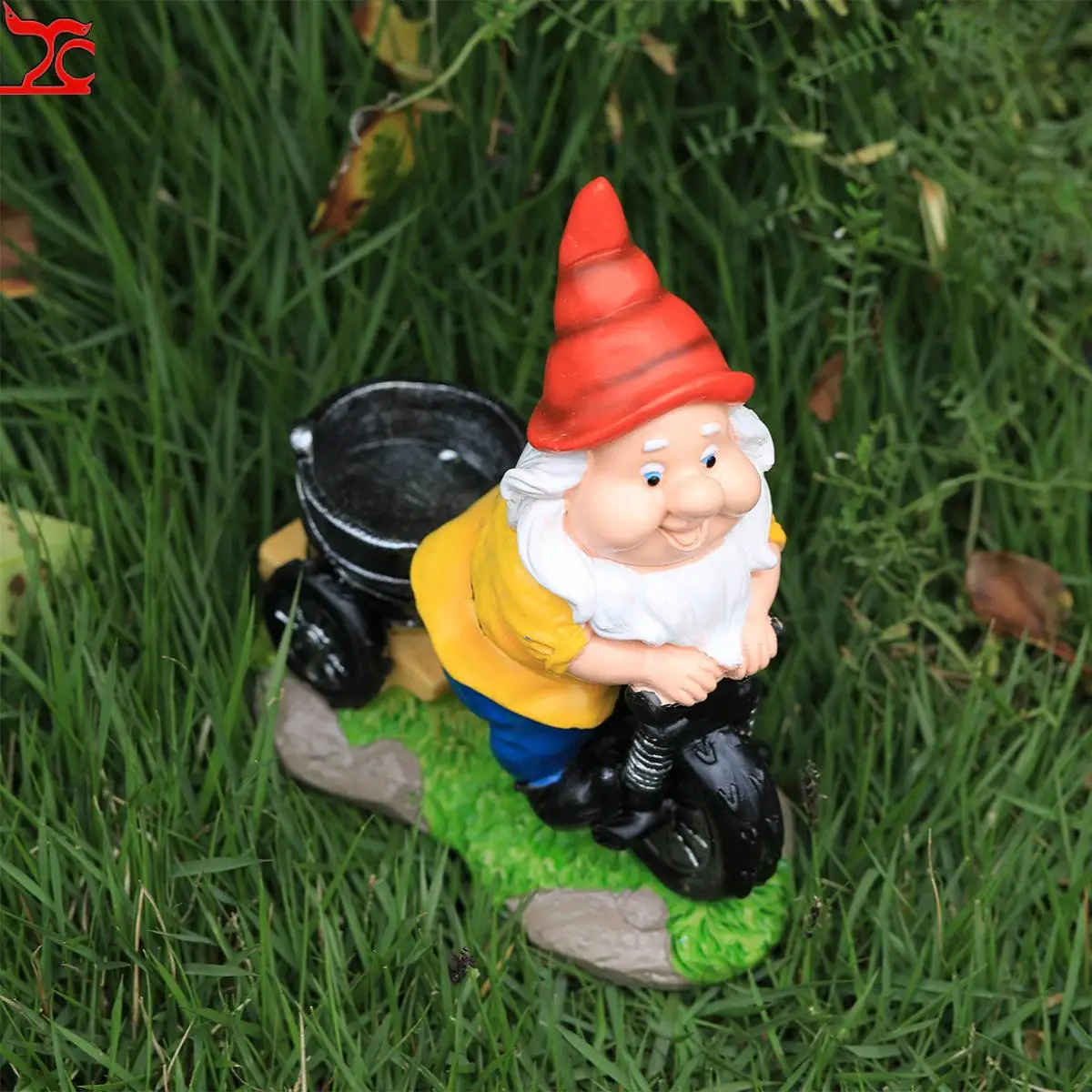 

Riding A Tricycle Dwarf Old Man Resin Crafts Ornaments Dwarf Garden Decoration Micro-Landscape Statues