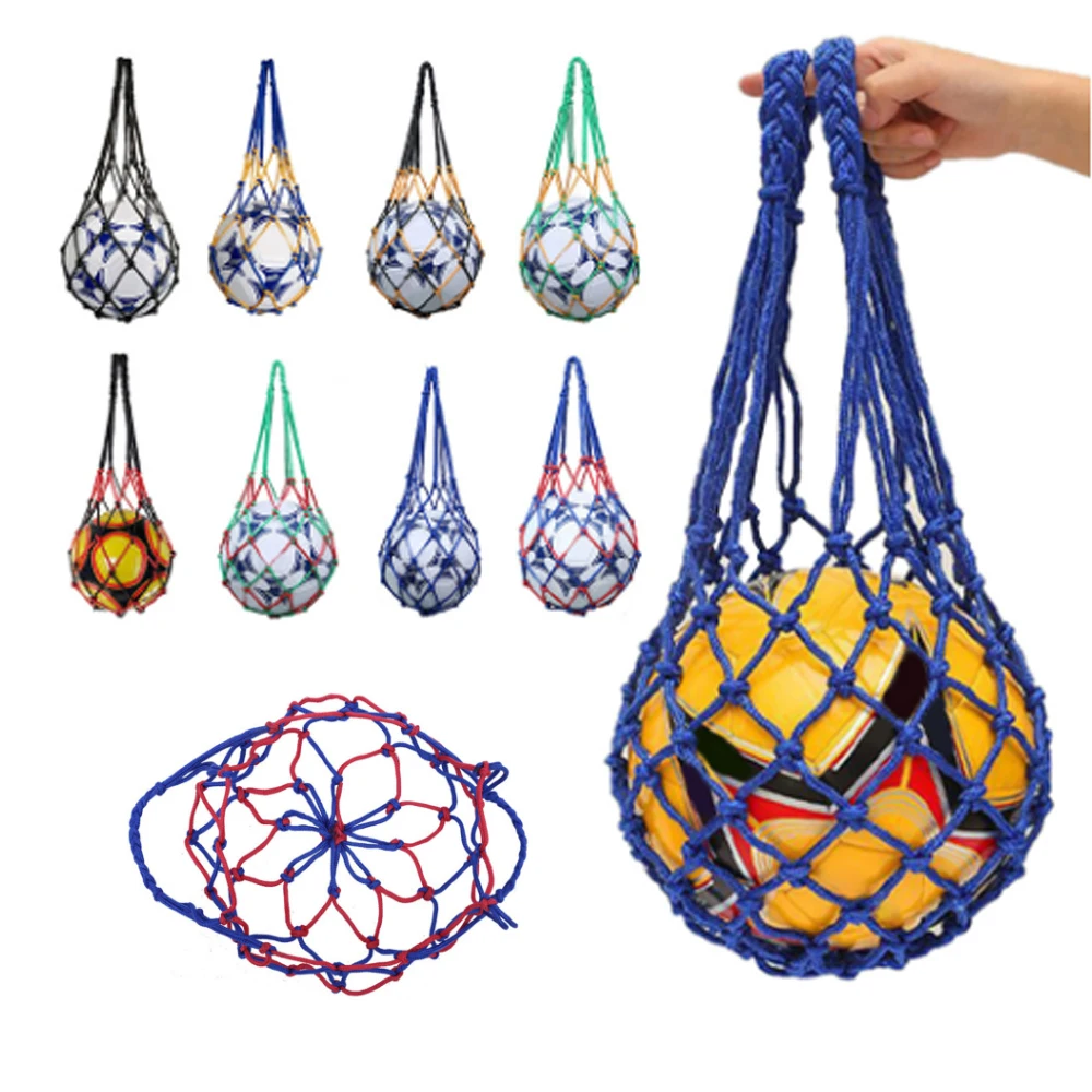 1PC Football Net Bag Nylon Bold Storage Bag Single Ball Carry Portable Equipment Outdoor Sports Soccer Basketball Volleyball Bag