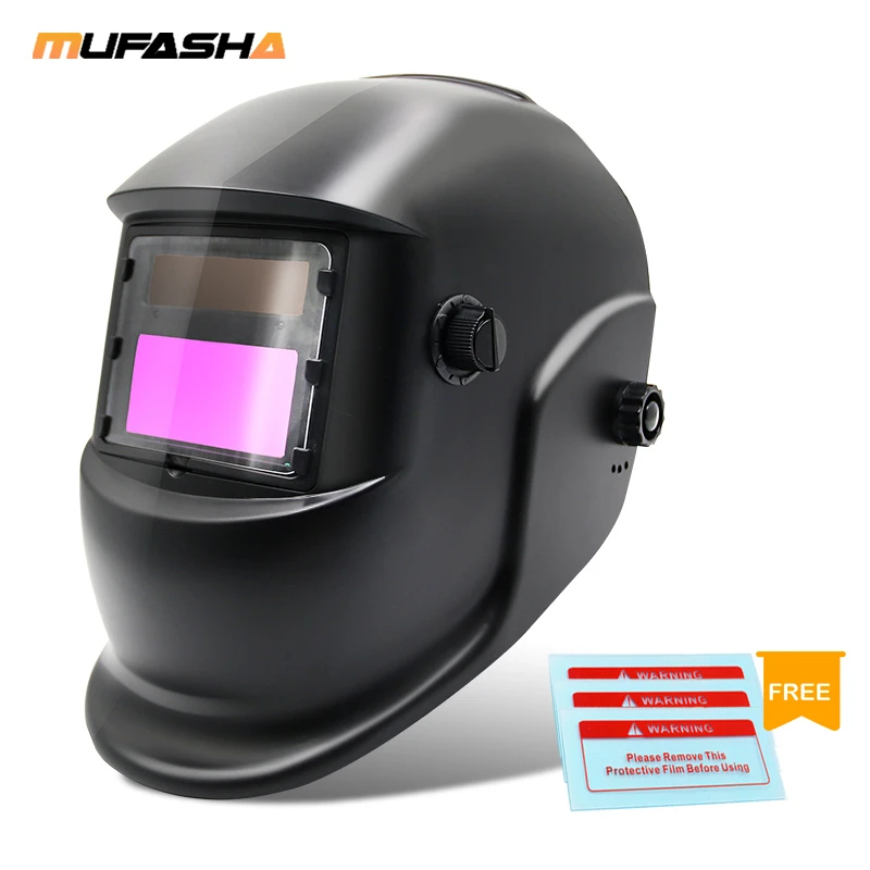 MUFASHA casco de soldadura con filtro de oscurecimiento automático, máscara  negra, ADF|Cascos de soldadura| - AliExpress