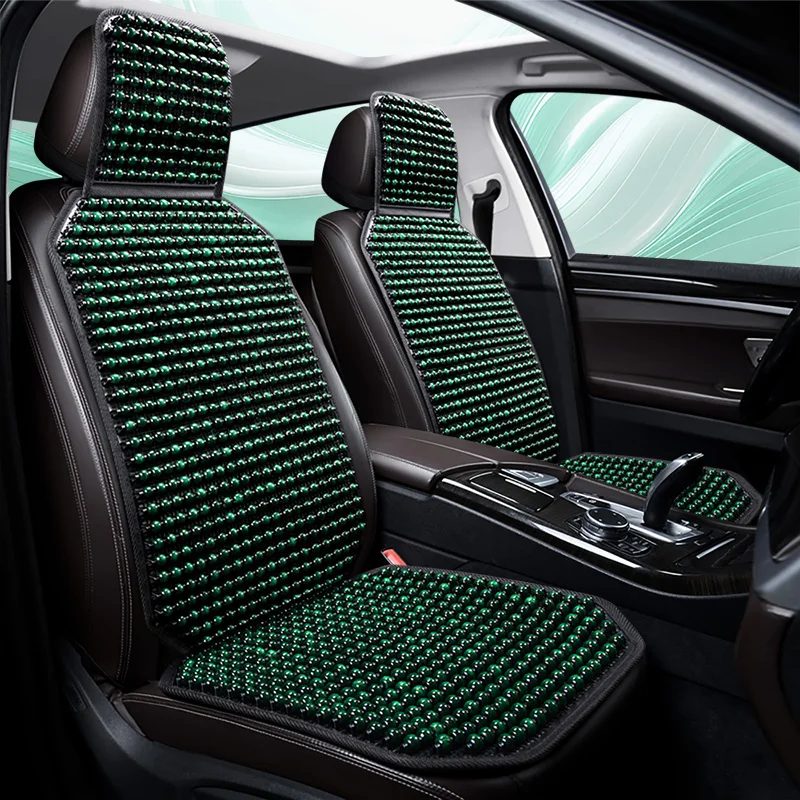 Il fresco cuscino per seggiolino auto con perline di legno è universale, raffreddamento fisico, rinfrescante e traspirante, tessuto base antiscivolo, sedile per abbigliamento, 5 colori disponibili 3