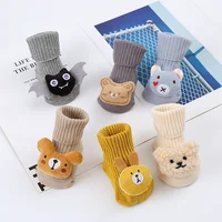 1 Pair Spring Autumn Baby Socks Cute Cartoon Animal Boy Girl Anti Slip Socks Infant Newborn Soft Cotton Floor Sock Shoes 4