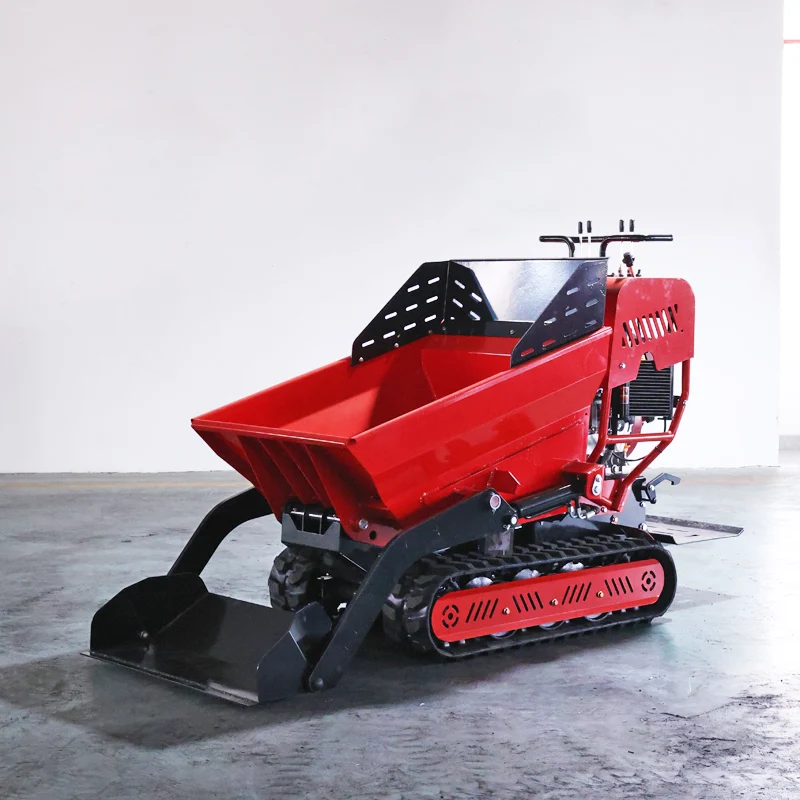 Mini benne sur chenilles à Rotation de Construction agricole personnalisée, 500kg, Mini dumpers hydrauliques multifonctionnels sur chenilles