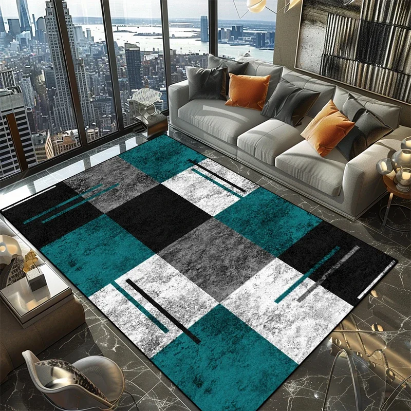 Nordic Geometric Pattern Carpets for Living Room 200x300cm Luxury Large Room Rugs Machine Washable Non-slip European Tatami Mat 4