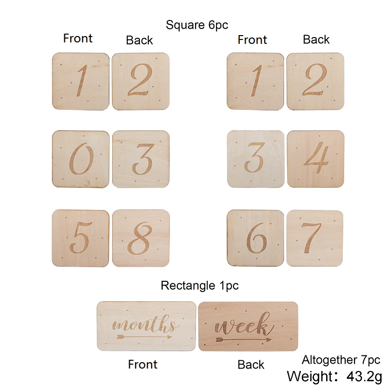 7Pcs Square