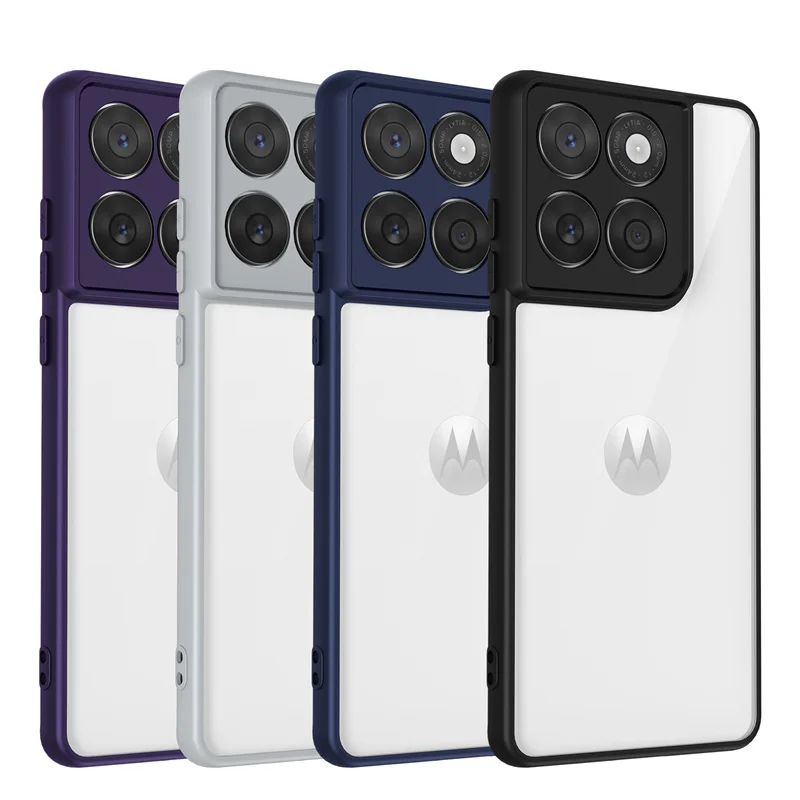 Shockproof Clear Silicone Back Cover with Camera Protection