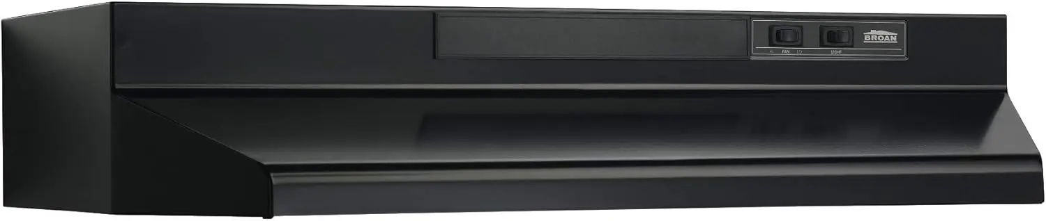 Fan for Under Cabinet Two-Speed Four-Way Range Hood, 36-Inch, Black