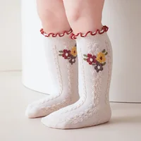 Cotton Baby Girls Socks Autumn Winter Boneless Newborn Sock Ruffle Long Sock Toddler Princess Knee High Stockings 0-3 Years Old 3