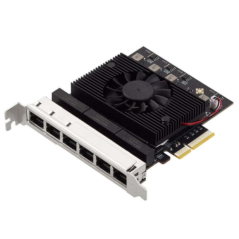 

6-портовая Pcie 2,5 гигабитная сетевая карта RJ45 2500 Мбит/с, чип NIC Realtek 8125B для промышленной камеры 2,5G Vision Capture Nas