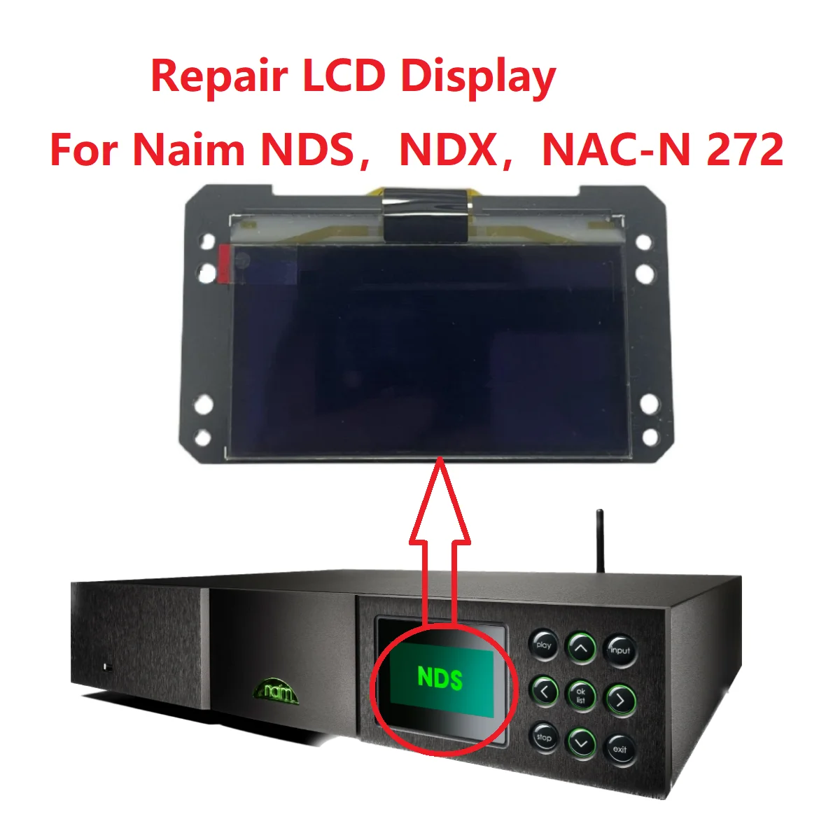Lcd Per Naim Nds,Ndx,Nac-N 272 Schermo A Matrice Di Display Oled Nuova Sostituzione (Non Originale)