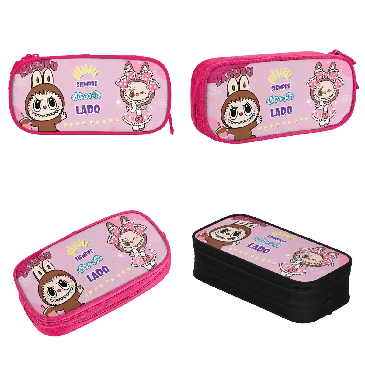 Popmart Pop Mart Labubu 연필 케이스 더블 레이어 대용량 사무용품 연필 상자 놀라운 선물
