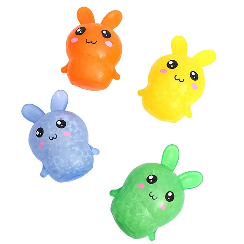 

Easter Bunny Balls Stress Relief Squeeze Sensory Toys For Kids Adults Rubber Balls With Water Beads Gifts Party Favors