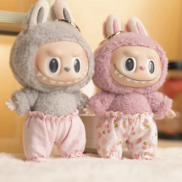 Labubu Idol 17cm Mini Plush Doll Bloomers – Cute DIY Trousers & Shorts Outfit, Perfect Kid Gift & Doll Accessories 2