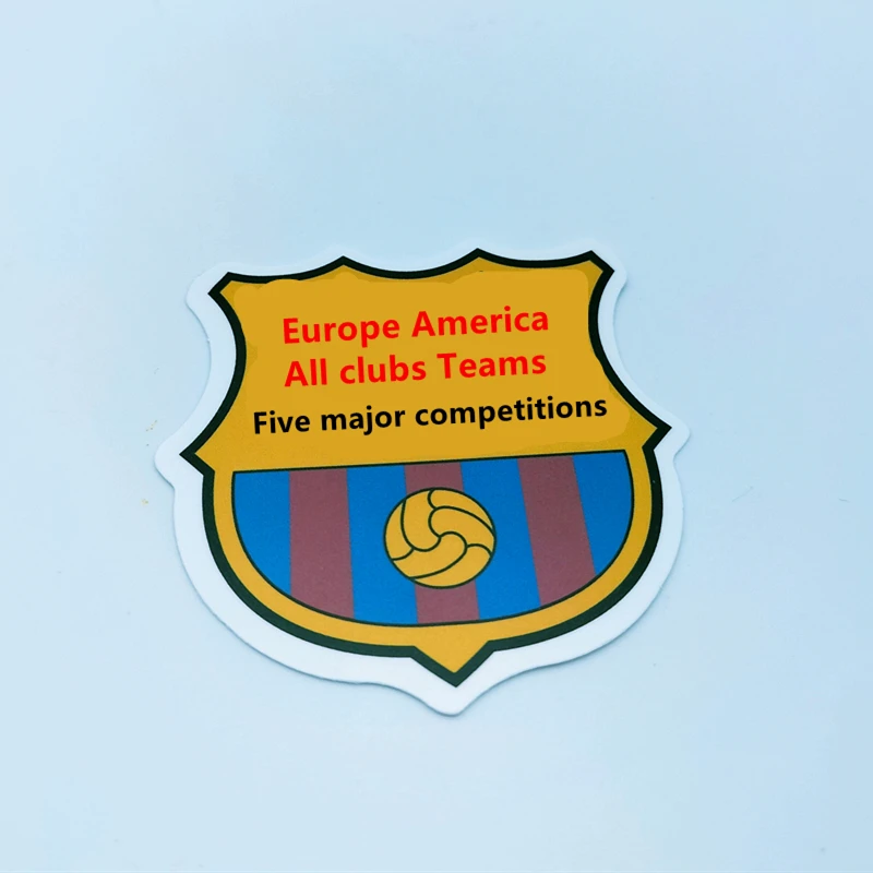 Soccer Competitions Teams for Cars Coat Bicycle Decoration Messi Club Fans Bar Wall Stickers 50 Different Teams No Repeat