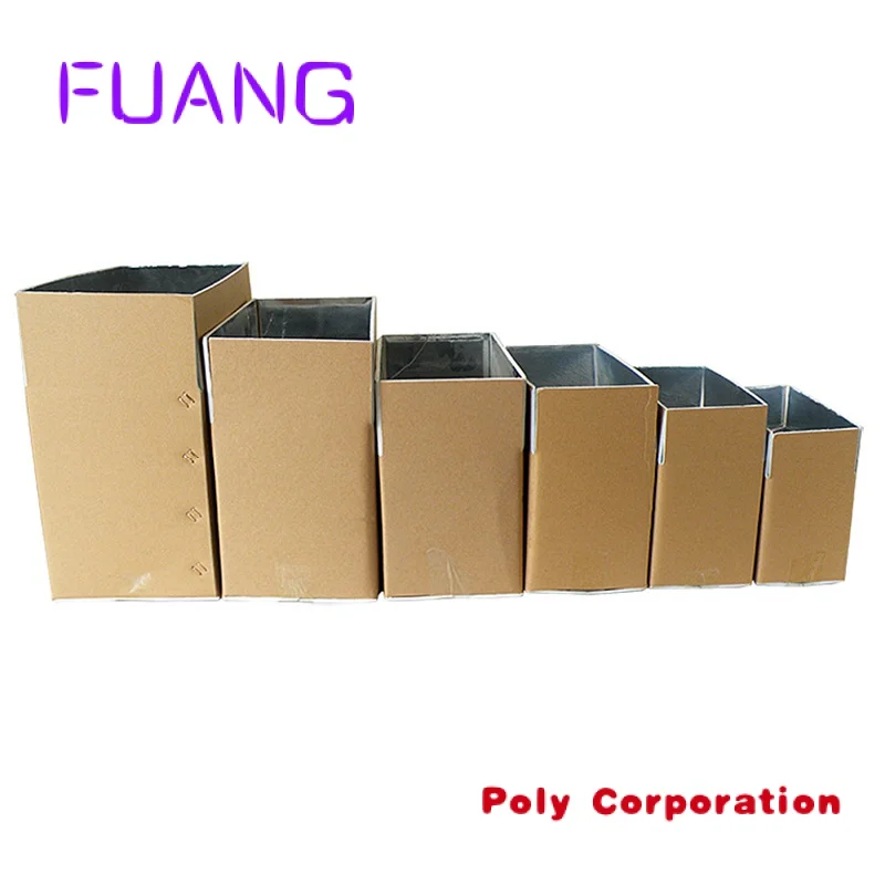 

Custom Fresh food packing box insulated carton/aluminum foil foam folding foam boxpacking box for small business