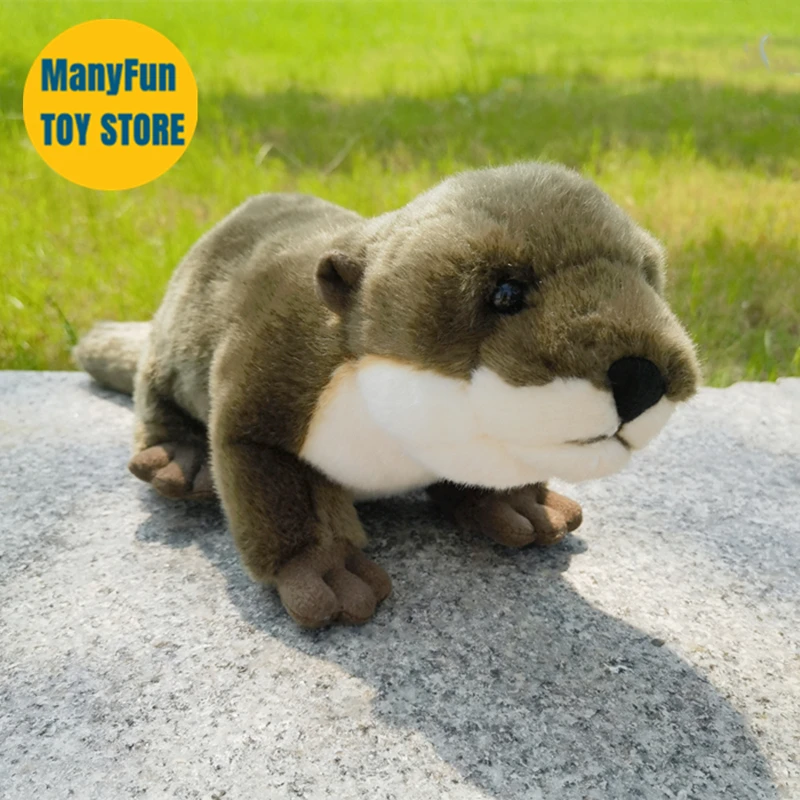 Otter High Fidelity Anime Cute Bank Beaver Plushie Lutra Lutra Plush Toys Lifelike Animals Simulation Stuffed Doll Toy Gifts 3
