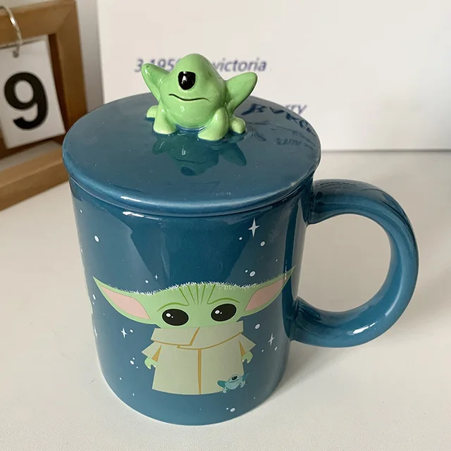 Disney Kawaii Baby Yoda Grogu Cup Action Figure Toys StarWars Mandalorian  Baby Yoda 3D Mug Coffee Cup Lovely Christmas Gifts - AliExpress