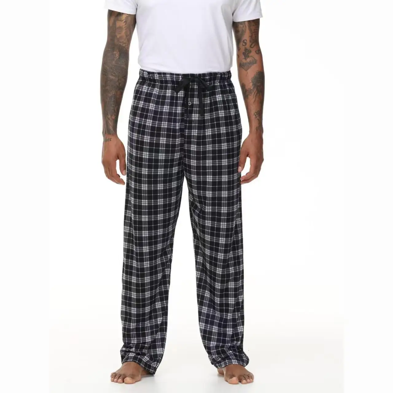 Good-Looking Spring and Autumn Pajama Pants for Men, Stylish Spring Loungewear, Casual Long Pants for Autumn, Loose-Fitting Plus-Size Air-Conditioning Pants