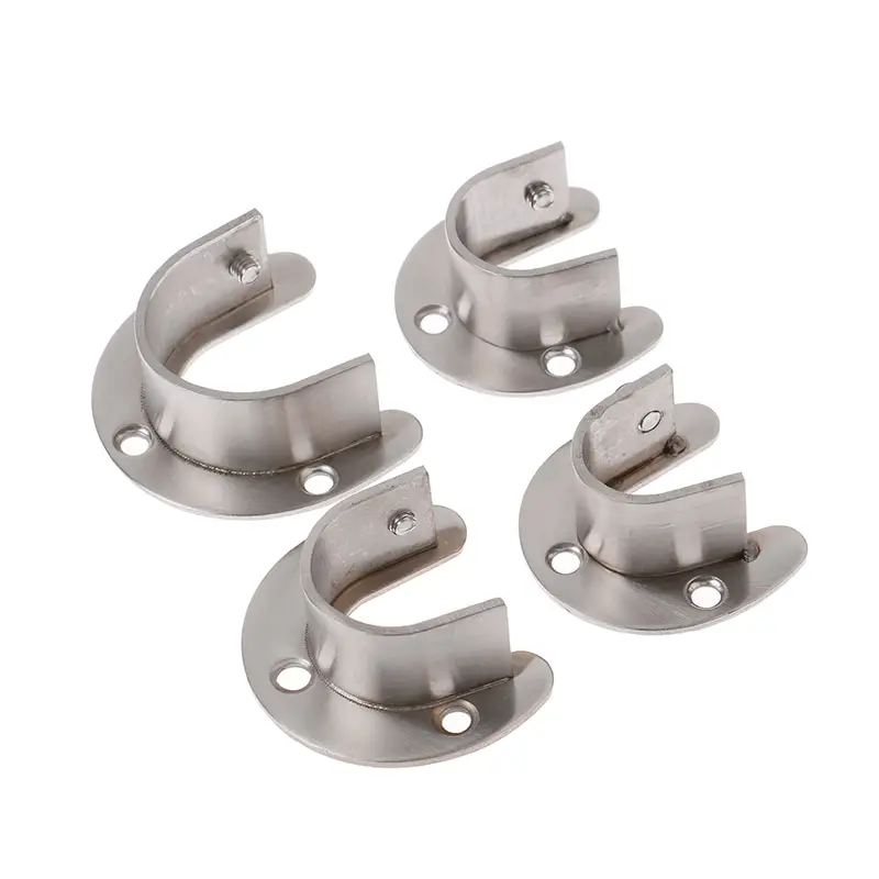 Description Picture 6 of item19/22/25/32mm Wardrobe Bracket Stainless Steel Rod Socket Flange Rod Holder Shower Curtain Rod Mount Holder Tension Retainer