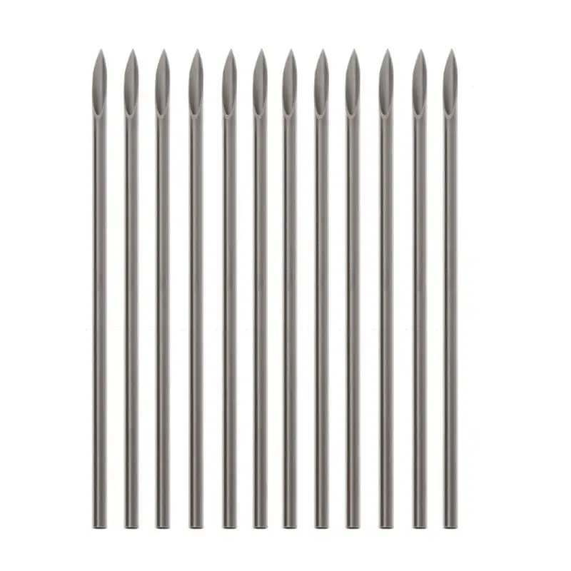 

28TF 10pcs Stainless Steel Body Piercing Needle Sizes 12g 13g 14g 15g 16g 18g 20g