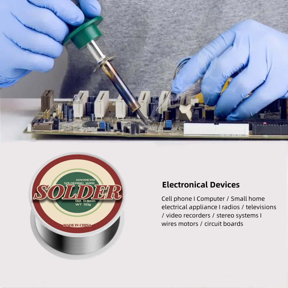 Soldering Wire Solder Wire Small Roll 2Pcs Electrolytic Welding Wire High Brightness Activity Leaded Solder Tin Roll