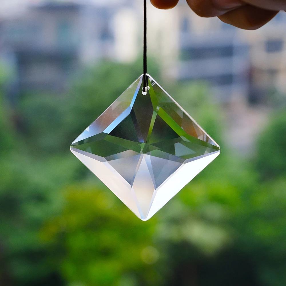Crystal Windchimes Ornaments Heart Love Crystal Window Craft Outdoor Garden Hanging Pendant Wind Chimes Sun Catchers Decoration
