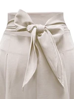 Stylish Solid A-line Skirts for Women Preppy School Style High Elastic Waist Long Skirt With Bow Woman Clothing Women's Skirts - Image 6