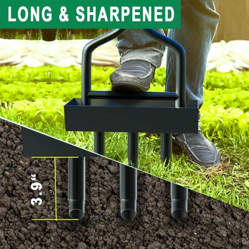 Ripper Garden Digging Tools Soil Intake Scarifier Nail Lawn Orchard Scarifier Seed Planting Three-column with Soil Core Storage garden shovel garden hoe garden cultivator