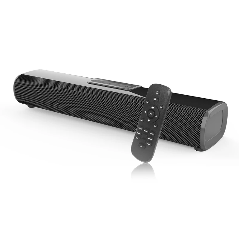 

3,5 мм AUX Bluetooth-совместимый 5.0 динамик, компьютерные колонки, музыкальный плеер, сабвуфер, звуковая коробка для ТВ, Поддержка инфракрасного излучения