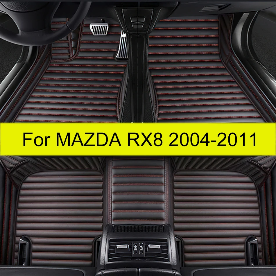 

Автомобильные коврики для MAZDA RX8 2004-2011, комплект водонепроницаемых ковриков, роскошный кожаный коврик, полный комплект, автомобильные аксессуары