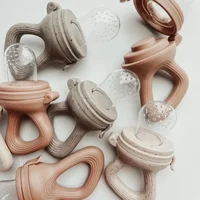 1PC Silicone Baby Fruit Feeder with Cover Baby Nipple Fresh Food Vegetable Supplement Soother Nibbler Feeding Teething Pacifier 1