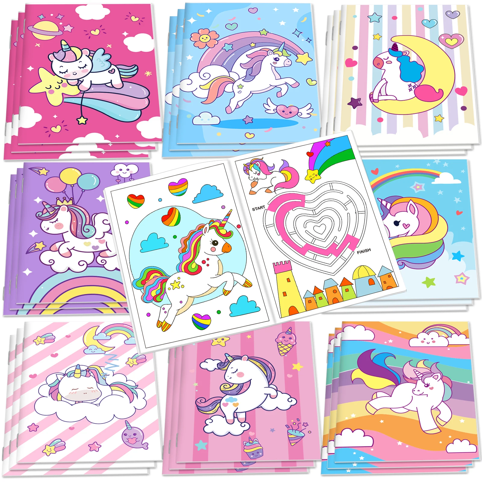 24-Pack Magic Horse Mini Coloring Books 1