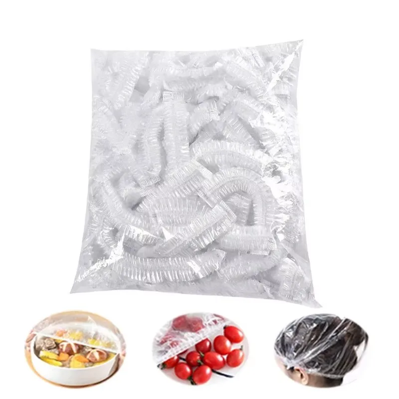 50/500PCS Disposable Plastic Packaging, Durable Bowl With Elastic Food Cover, Kitchen Fresh-Keeping Bag With Elastic Board Cover 6