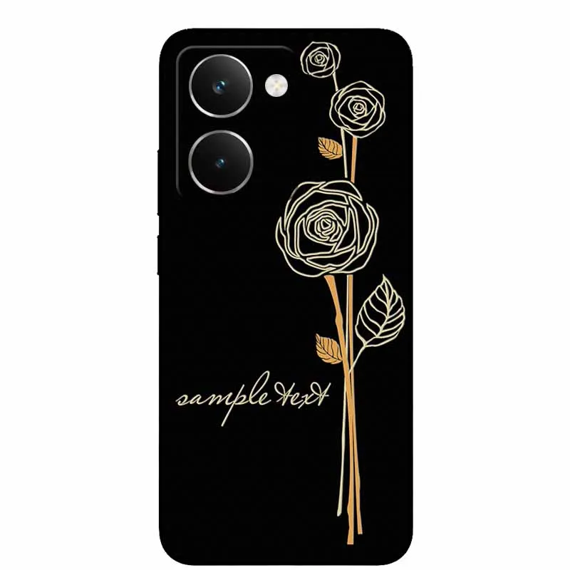 Vintage 3D Embossed Silicone Back Cover – Black Retro Design