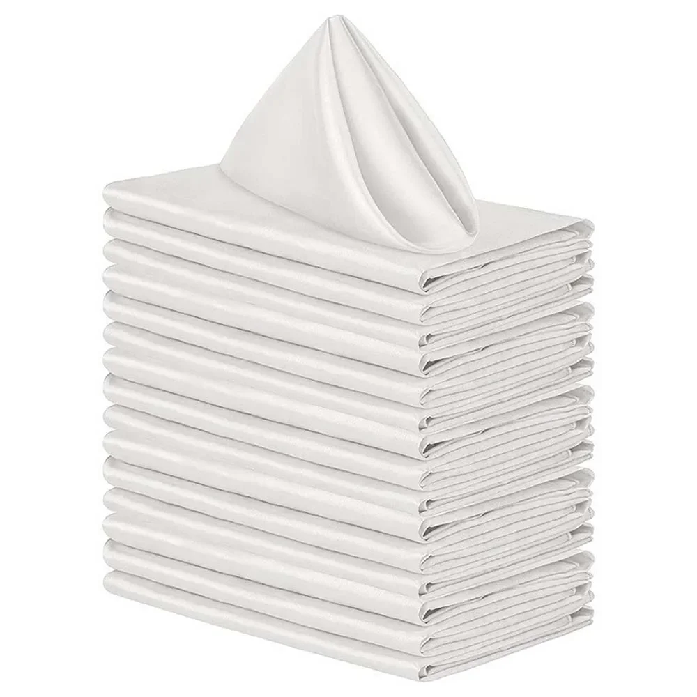 50Pcs Square Table Napkin 43*43cm Wedding Party Table Napkins Hotel Business Banquet Serving Soft Handkerchief Home Table Decor