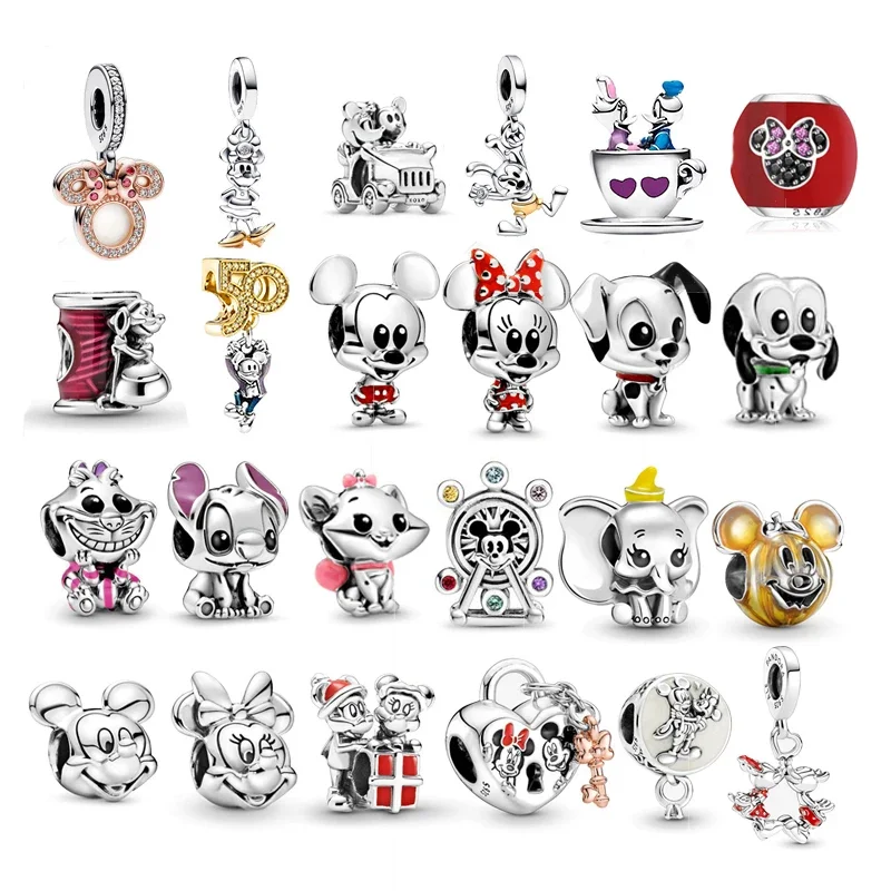 Fit Originale Pandora Charms Bracciale Disney Mickey Minnie Series Charm Ciondolo Bead Jewelry Berloque