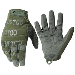 Enhanced Outdoor Full-Finger Tactical Touchscreen Gloves - M (Green)