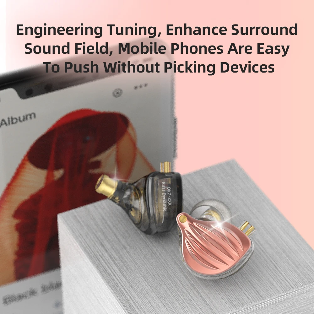 Original QKZ ZXK HiFi Earphone Copper Driver Sports Noise