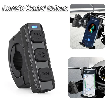 Telecomando wireless intelligente compatibile con Bluetooth, interruttore per manubrio di motociclette, controller multimediale per telefono, telecomando per auto e moto