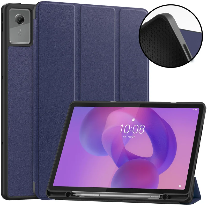 Premium Case with Pencil Holder and PU Silicon Back