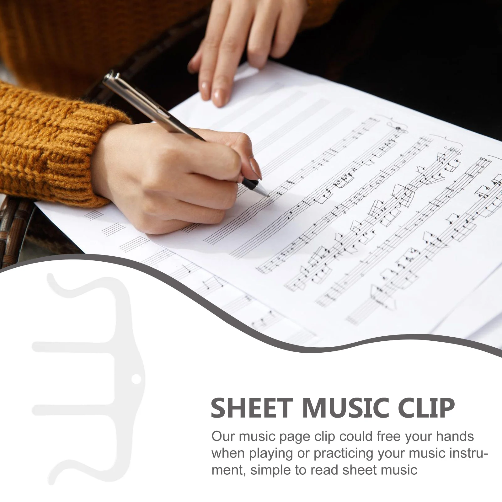 

Small Sheet Music Clip M Shape Music Sheet Clip Piano Music Score Clip Plastic Music Page Clip